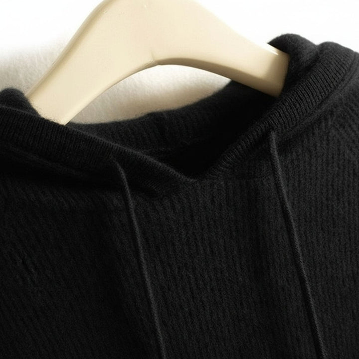 Cashmere and Mink Hooded Knit Jumper