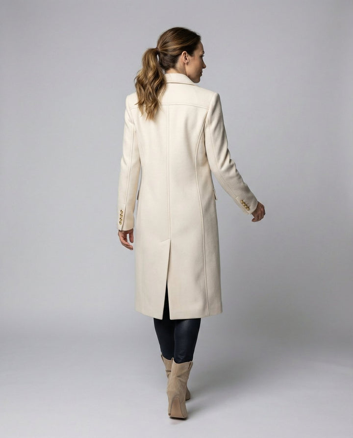 Double-Breasted Long-Line Coat