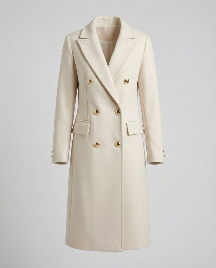 Double-Breasted Long-Line Coat