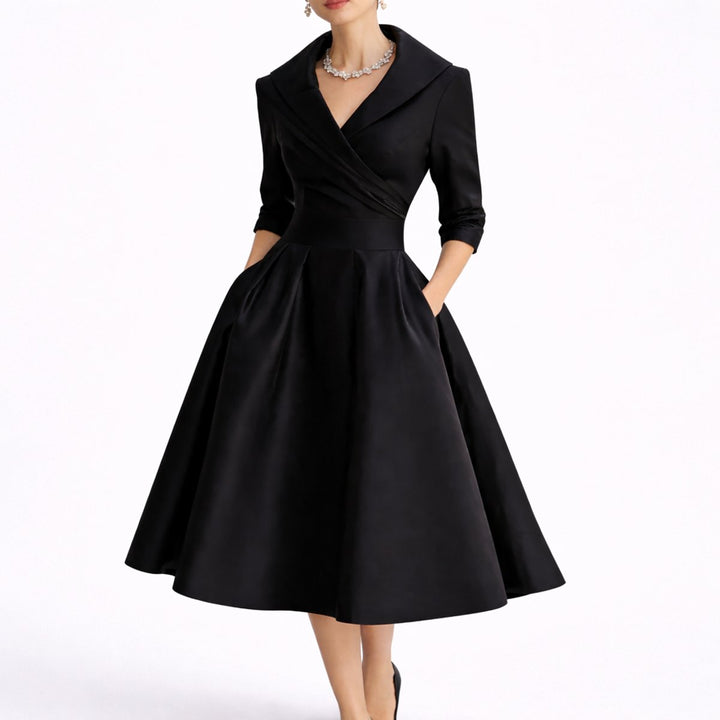 Structured A-Line Midi Dress