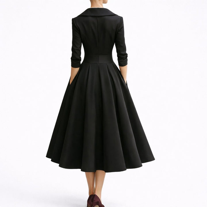 Structured A-Line Midi Dress