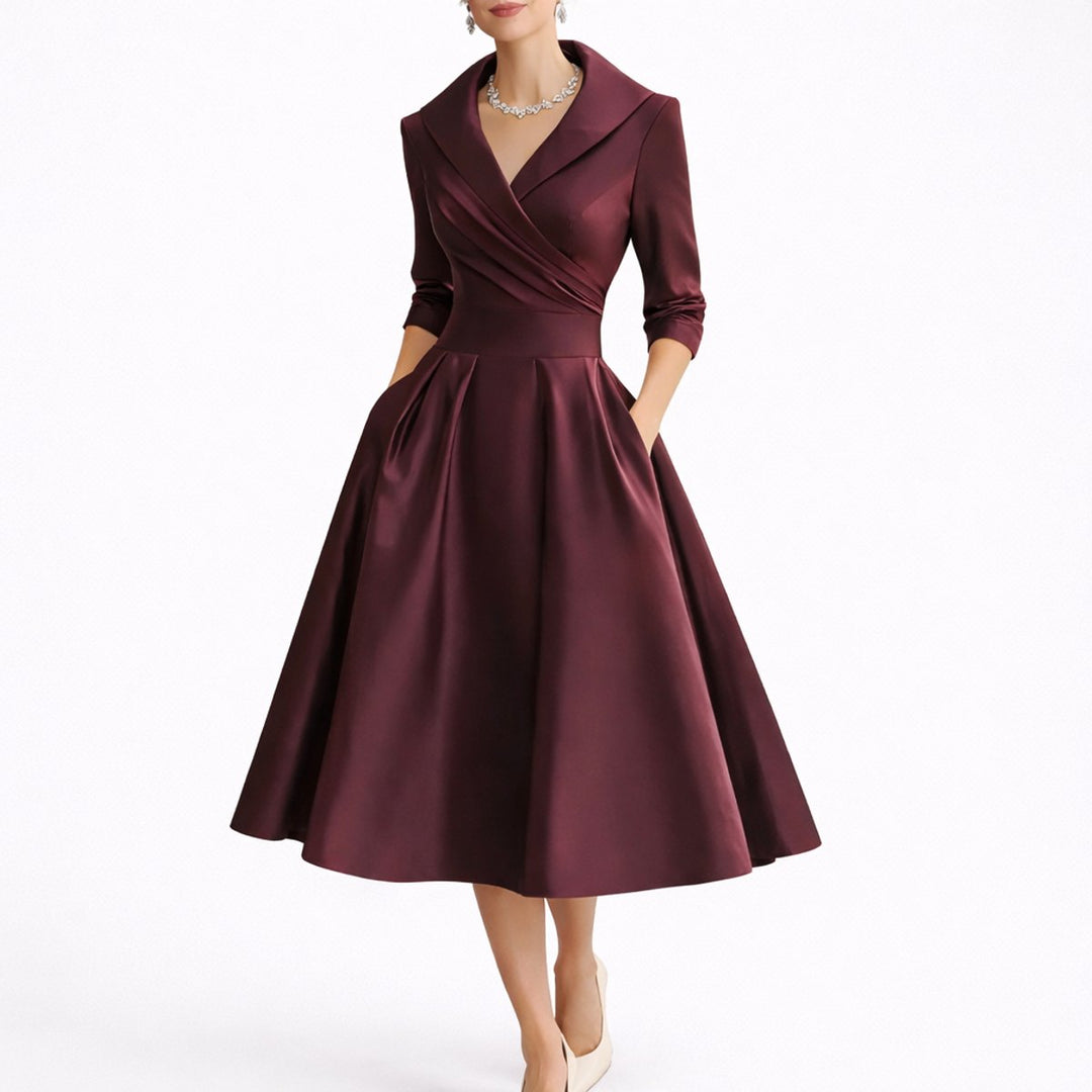 Structured A-Line Midi Dress