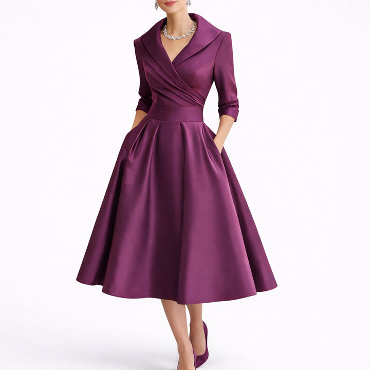 Structured A-Line Midi Dress