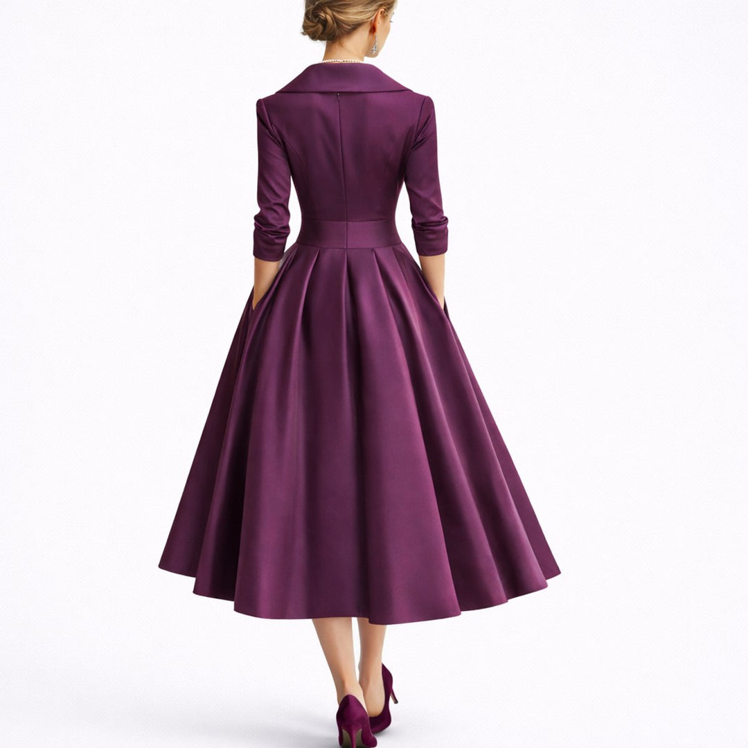 Structured A-Line Midi Dress