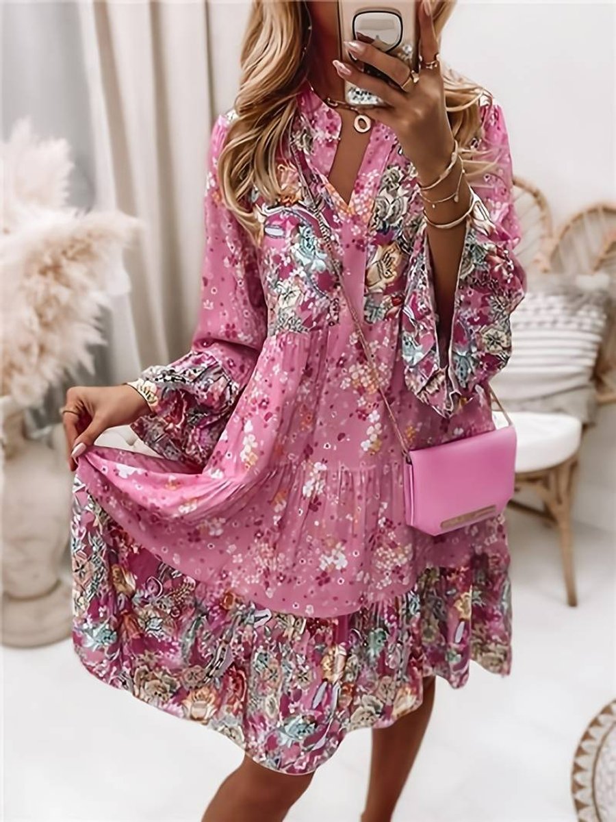Floral Boho Mini Party Dress