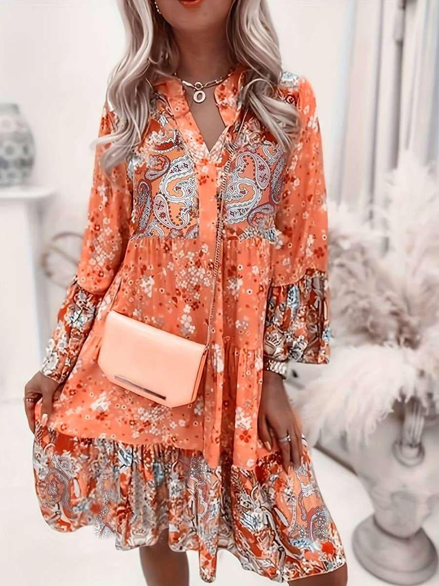Floral Boho Mini Party Dress