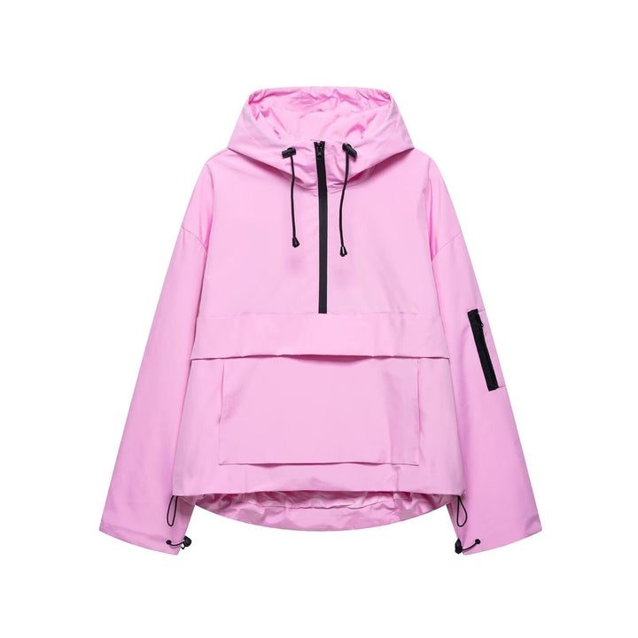 Quilted Hooded Pullover Anorak