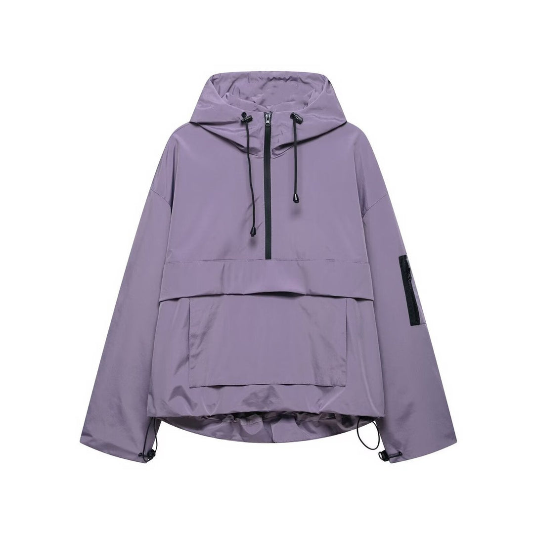 Quilted Hooded Pullover Anorak