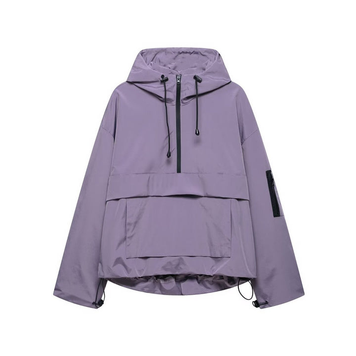 Quilted Hooded Pullover Anorak