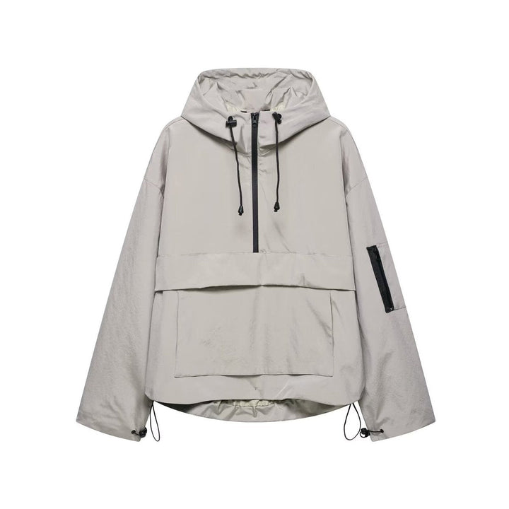 Quilted Hooded Pullover Anorak