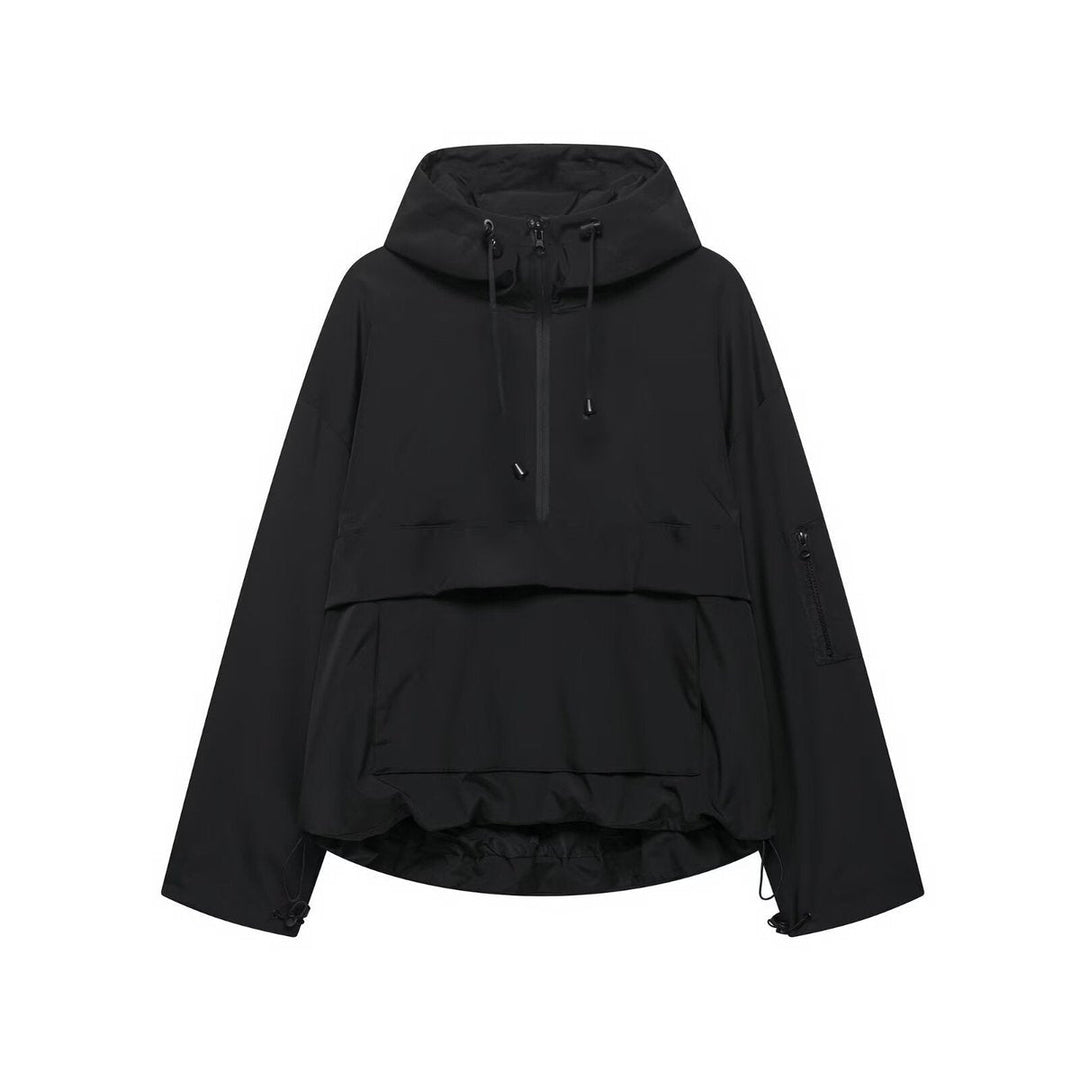 Quilted Hooded Pullover Anorak