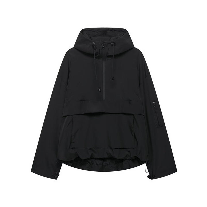 Quilted Hooded Pullover Anorak