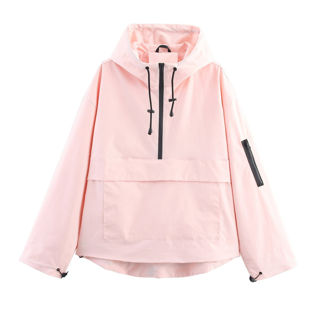 Quilted Hooded Pullover Anorak