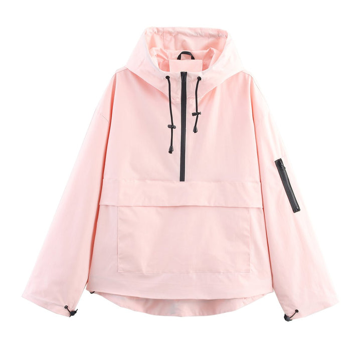 Quilted Hooded Pullover Anorak