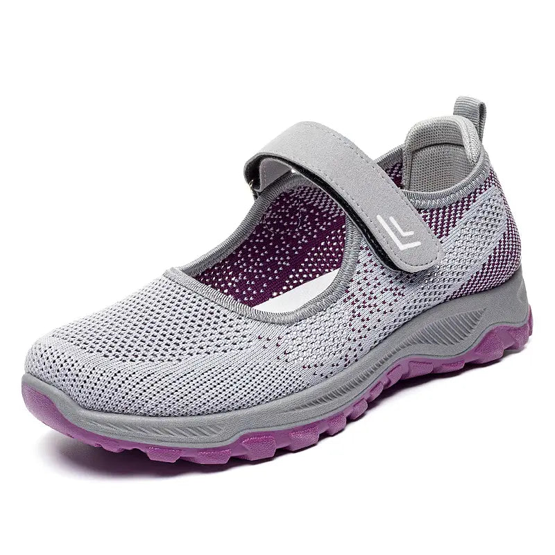 Light grey breathable mesh women&