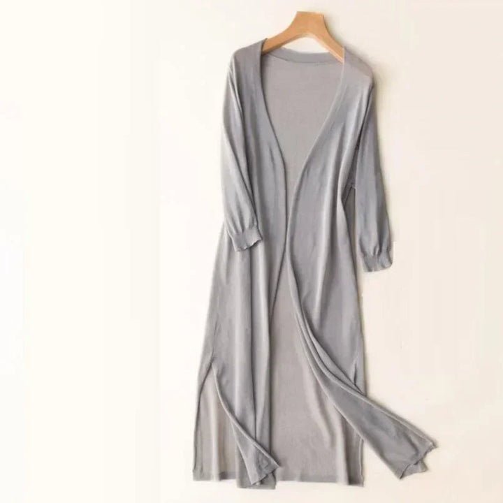 Lightweight Longline Open-Front Cardigan