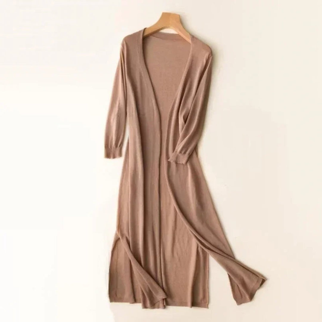 Lightweight Longline Open-Front Cardigan