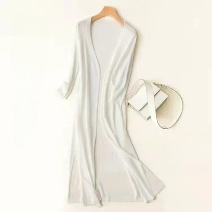 Lightweight Longline Open-Front Cardigan