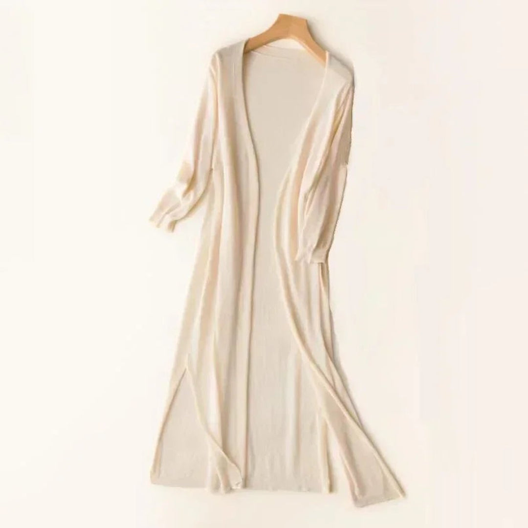 Lightweight Longline Open-Front Cardigan