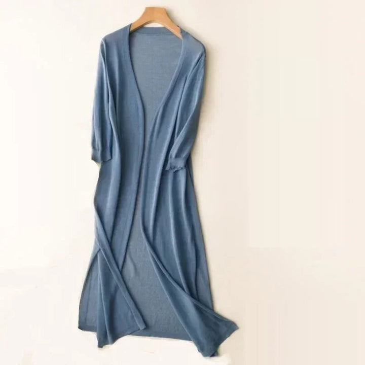Lightweight Longline Open-Front Cardigan