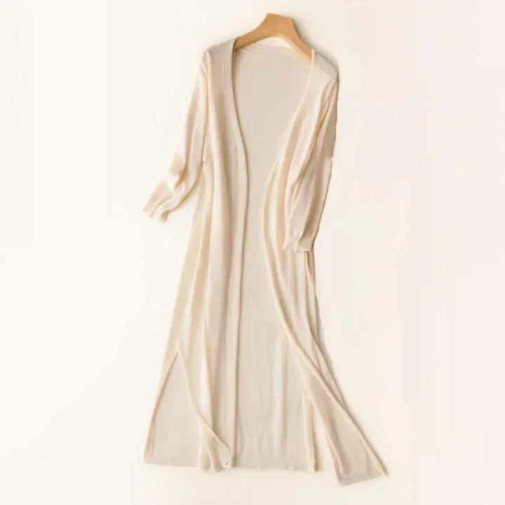 Lightweight Longline Open-Front Cardigan