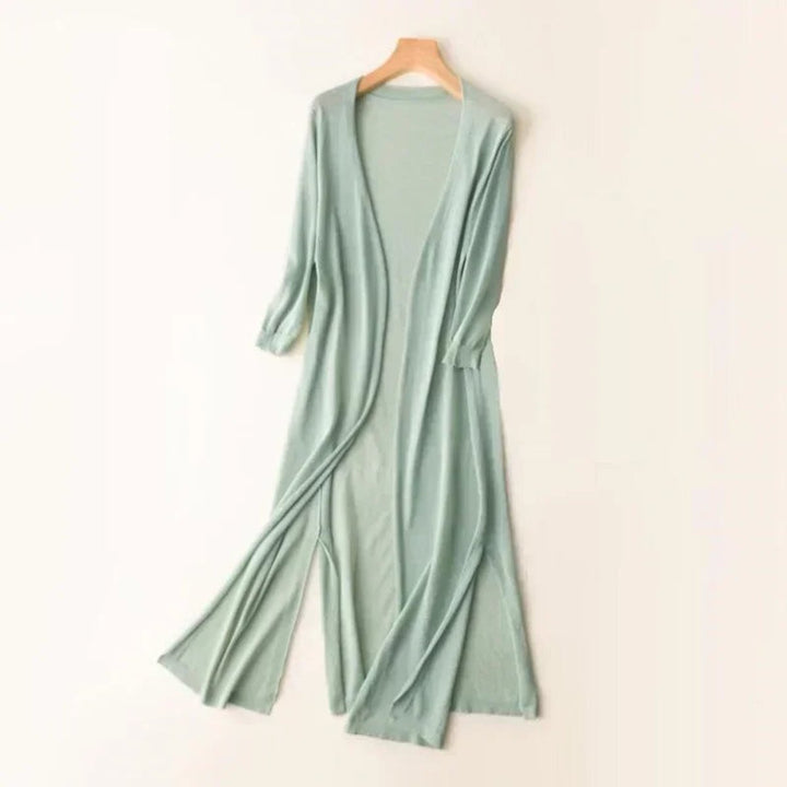 Lightweight Longline Open-Front Cardigan