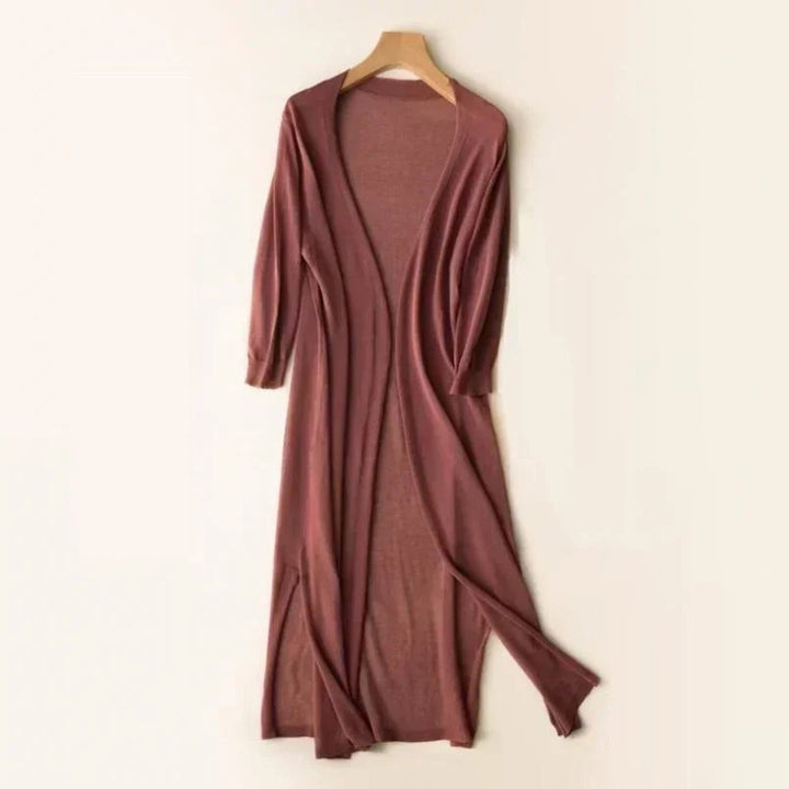 Lightweight Longline Open-Front Cardigan