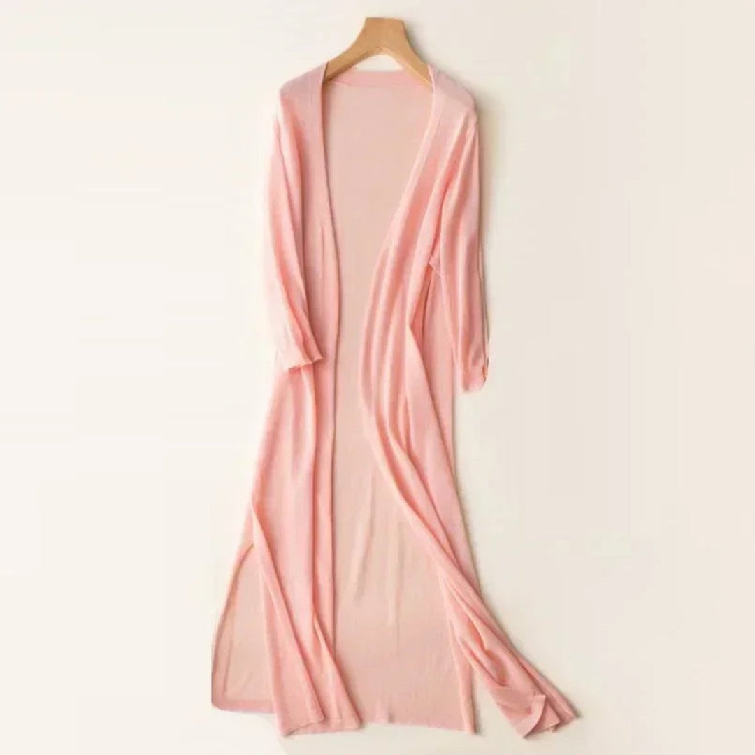 Lightweight Longline Open-Front Cardigan