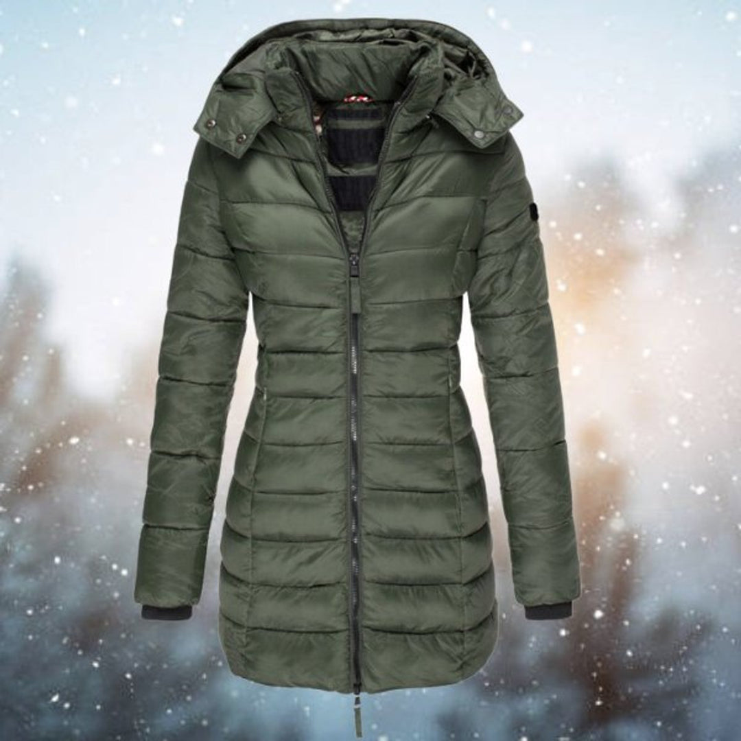Longline Hooded Quilted Puffer Coat