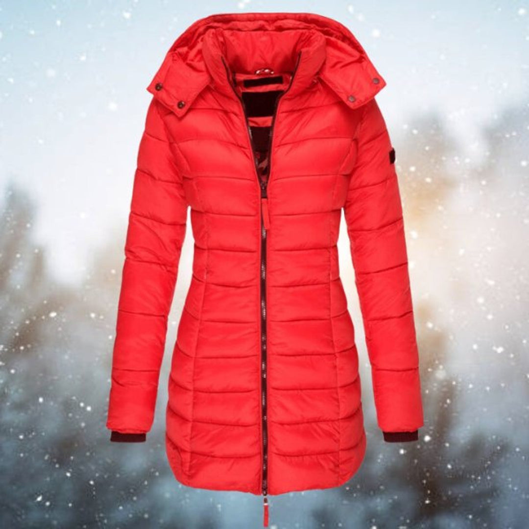 Longline Hooded Quilted Puffer Coat