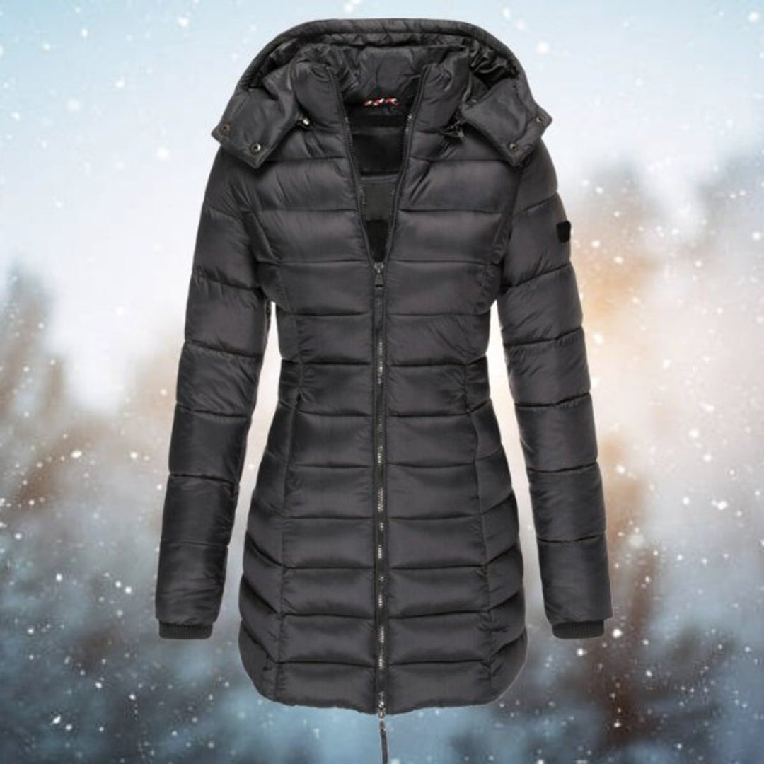 Longline Hooded Quilted Puffer Coat