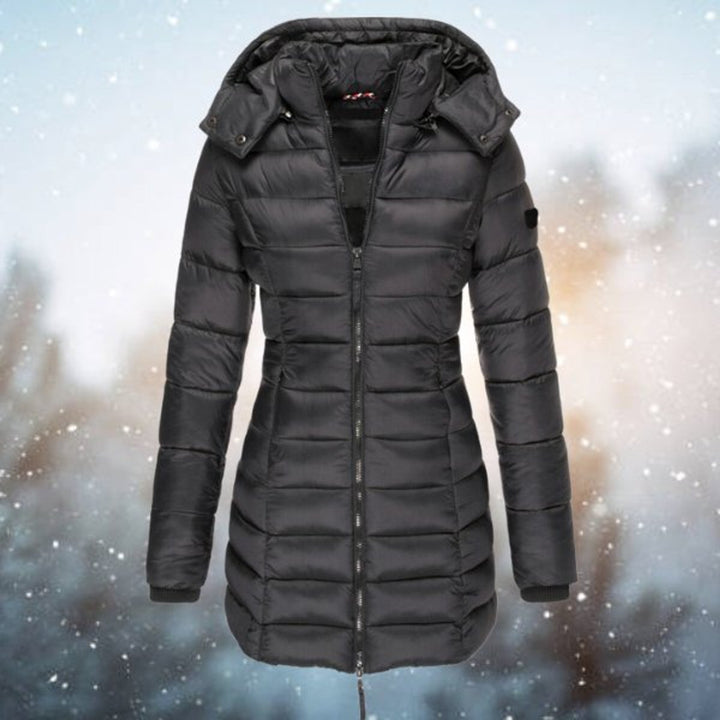 Longline Hooded Quilted Puffer Coat