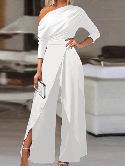 Off-Shoulder Wide-Leg Jumpsuit
