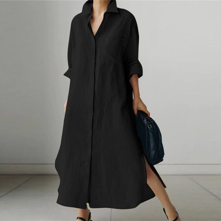 Oversized Button-Down Shirt Dress
