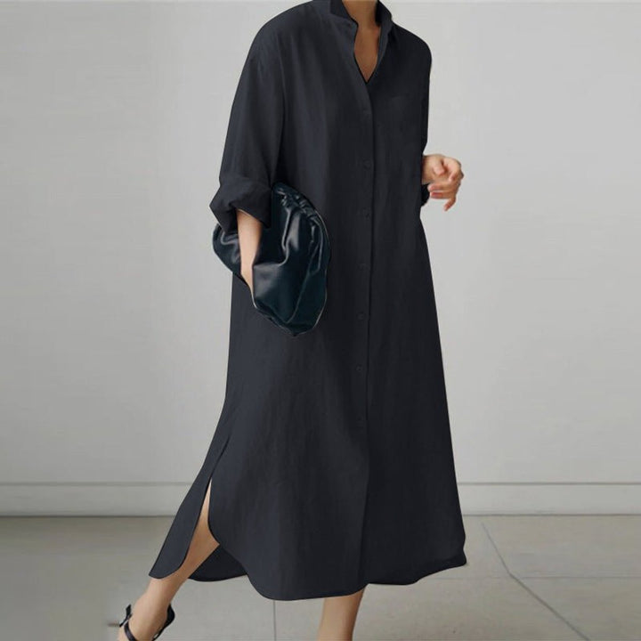 Oversized Button-Down Shirt Dress