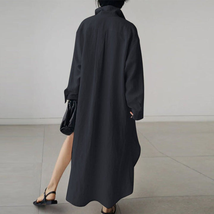 Oversized Button-Down Shirt Dress