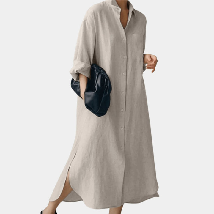 Oversized Button-Down Shirt Dress