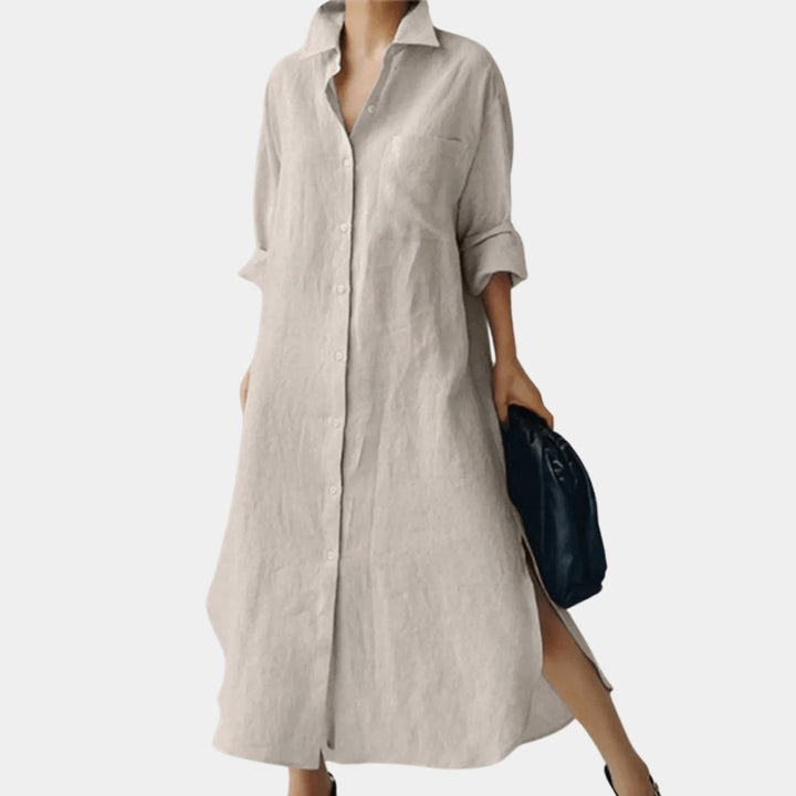Oversized Button-Down Shirt Dress