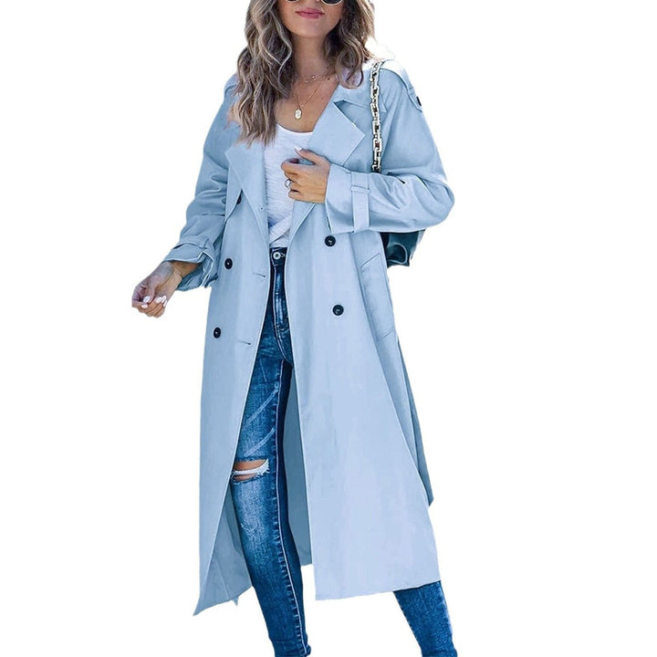 Oversized Double-Breasted Longline Trench Coat
