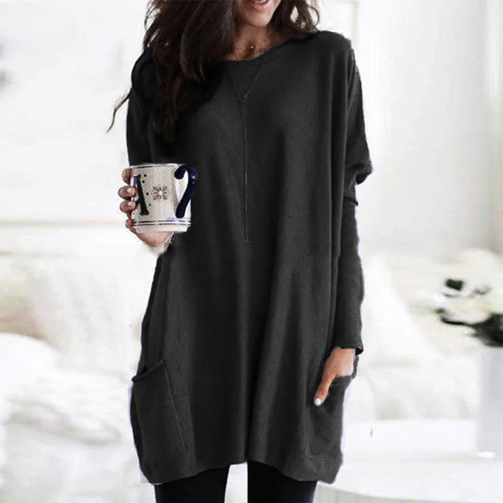 Oversized Long-Sleeve Pocket Tunic