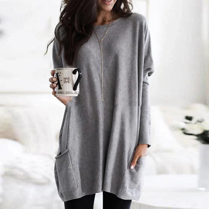 Oversized Long-Sleeve Pocket Tunic