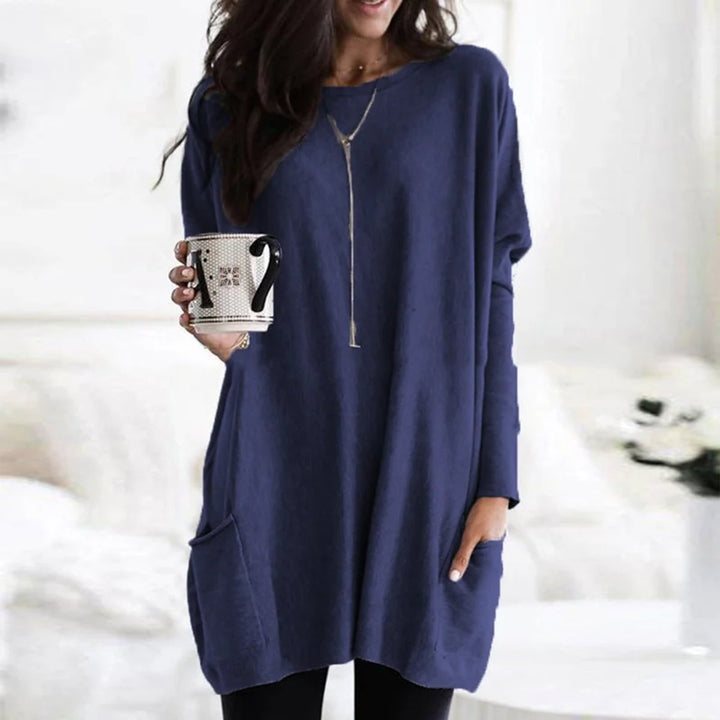 Oversized Long-Sleeve Pocket Tunic