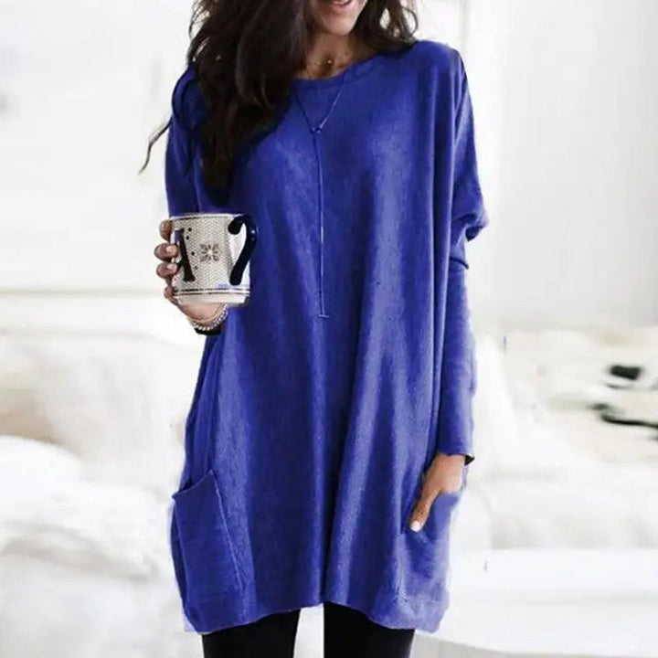 Oversized Long-Sleeve Pocket Tunic