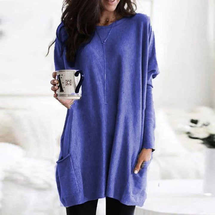 Oversized Long-Sleeve Pocket Tunic