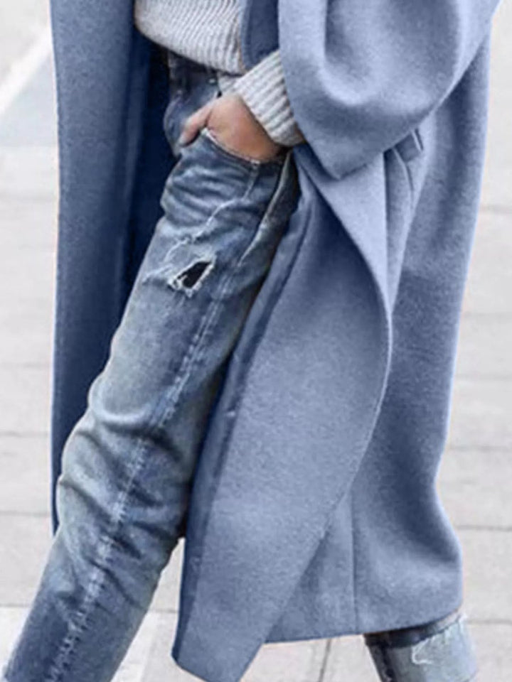 Oversized Long Wool-Blend Coat