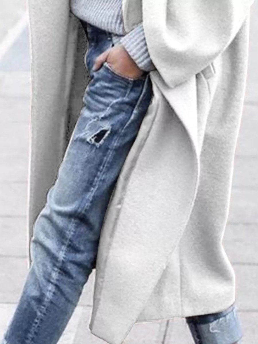 Oversized Long Wool-Blend Coat