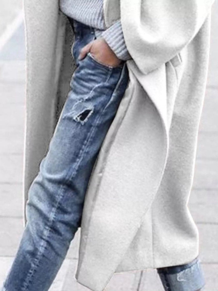 Oversized Long Wool-Blend Coat