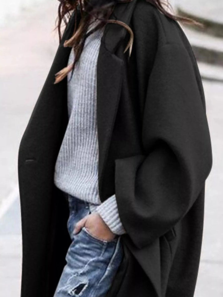 Oversized Long Wool-Blend Coat