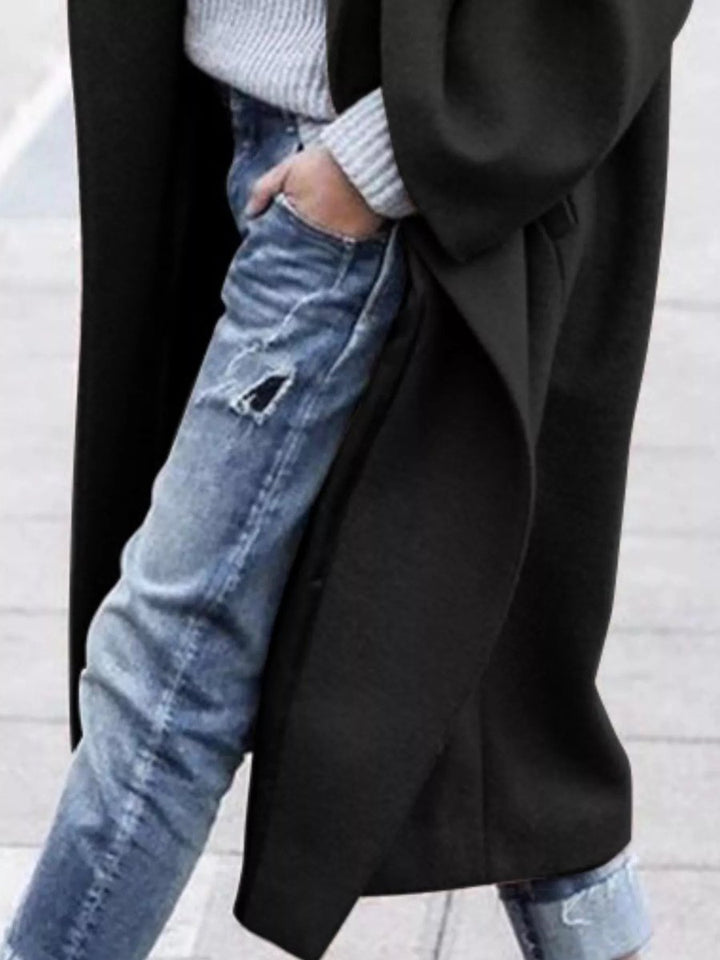 Oversized Long Wool-Blend Coat