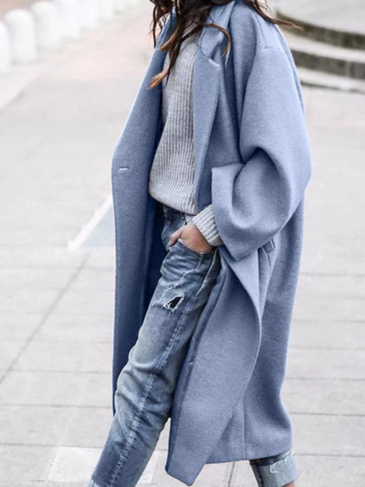 Oversized Long Wool-Blend Coat